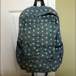 Blue Polkadot Backpack
